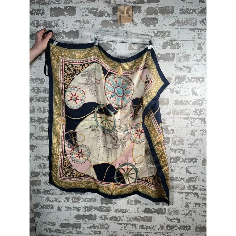 Club 7 echo | vintage square silk scarf vintage sailor coastal vibe